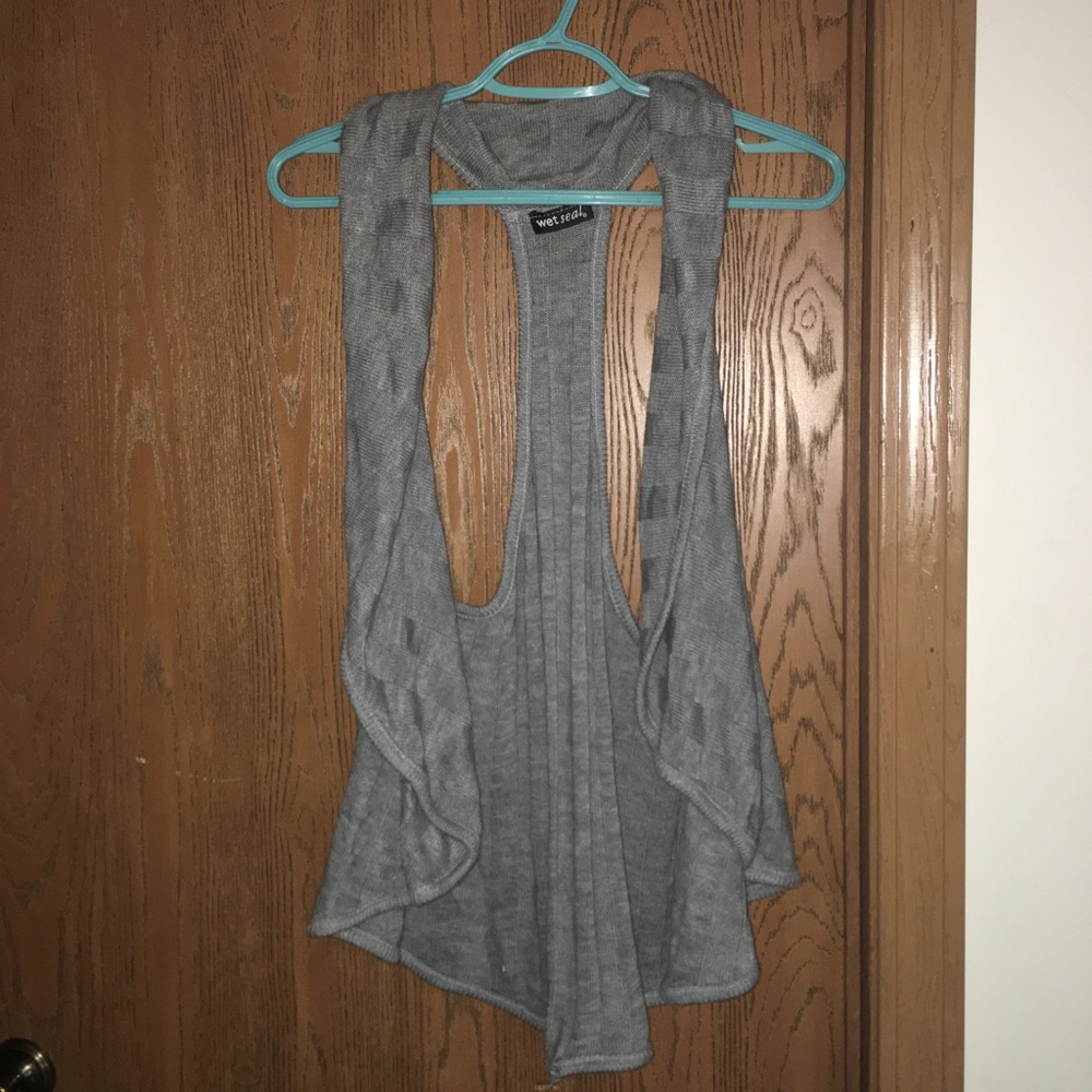 Wet Seal draped vest- size Large
